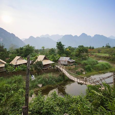 Hotel Champa Lao Bungalows Vang Vieng Exterior foto