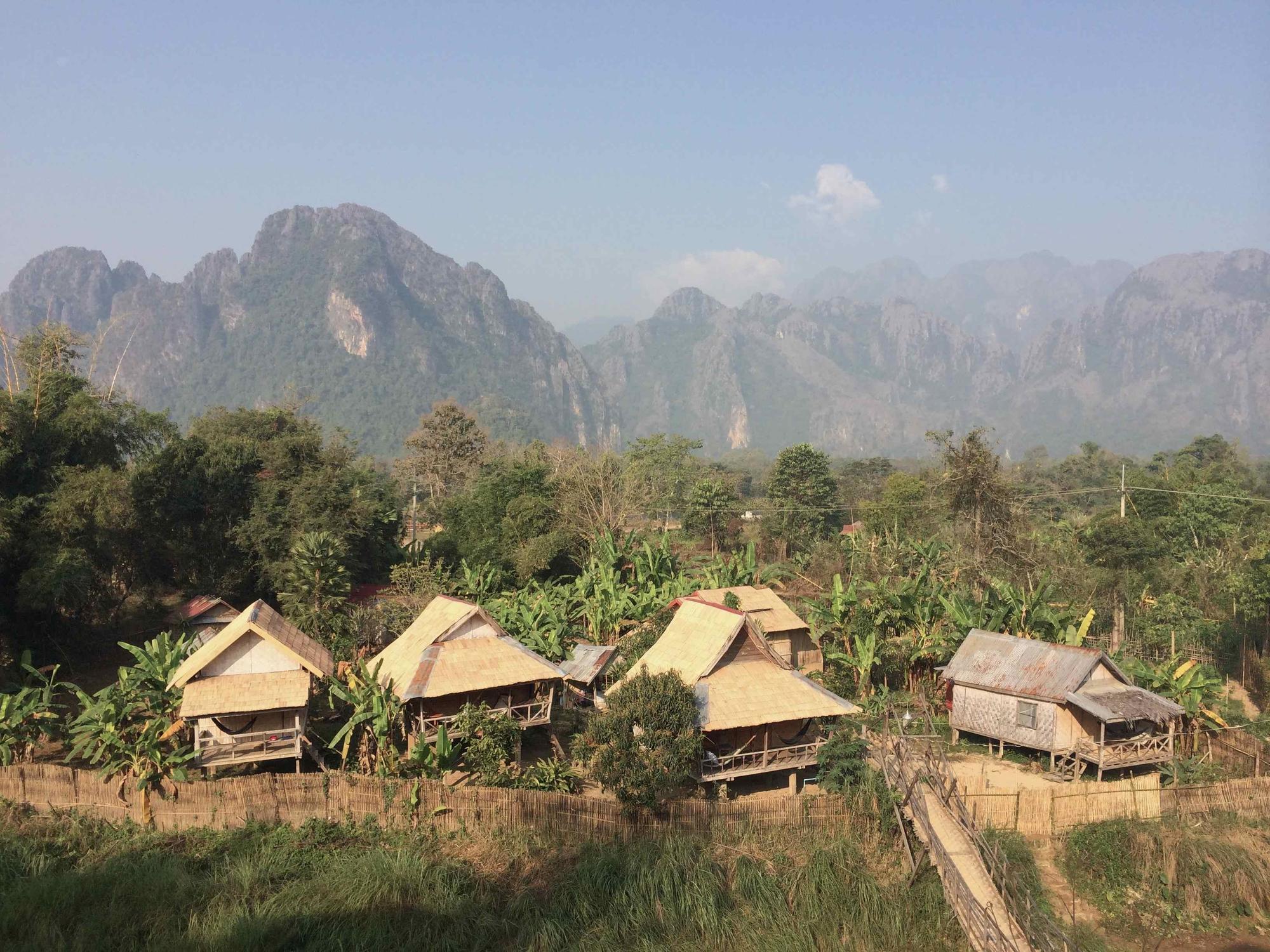 Hotel Champa Lao Bungalows Vang Vieng Exterior foto