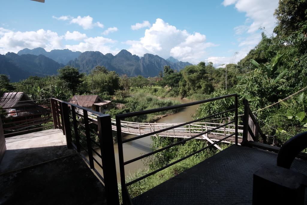 Hotel Champa Lao Bungalows Vang Vieng Exterior foto