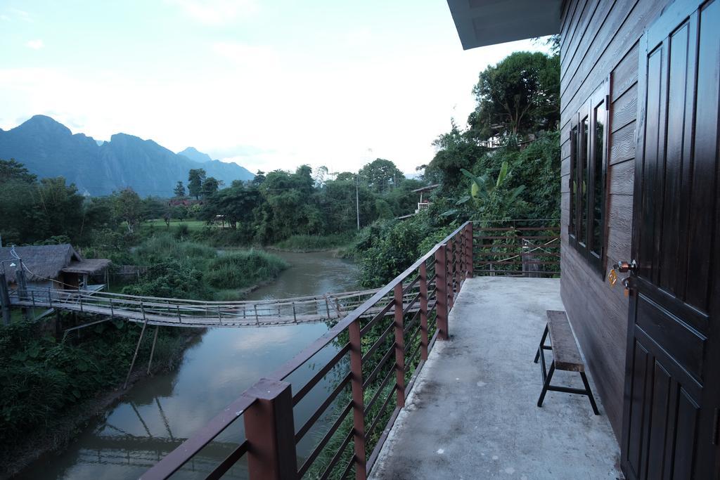 Hotel Champa Lao Bungalows Vang Vieng Exterior foto