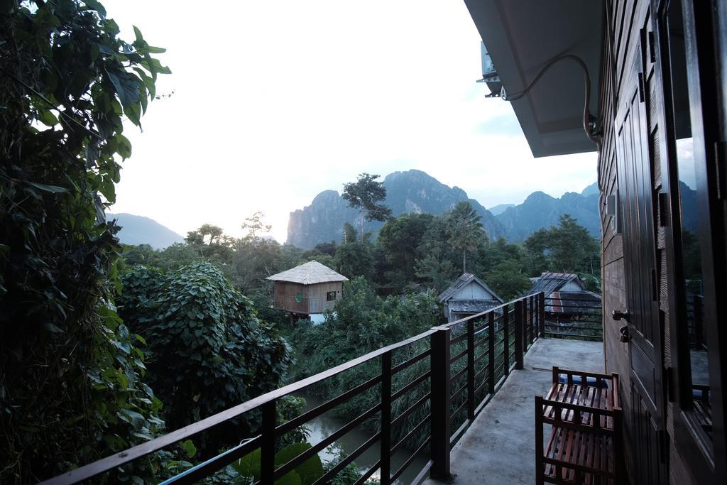 Hotel Champa Lao Bungalows Vang Vieng Exterior foto